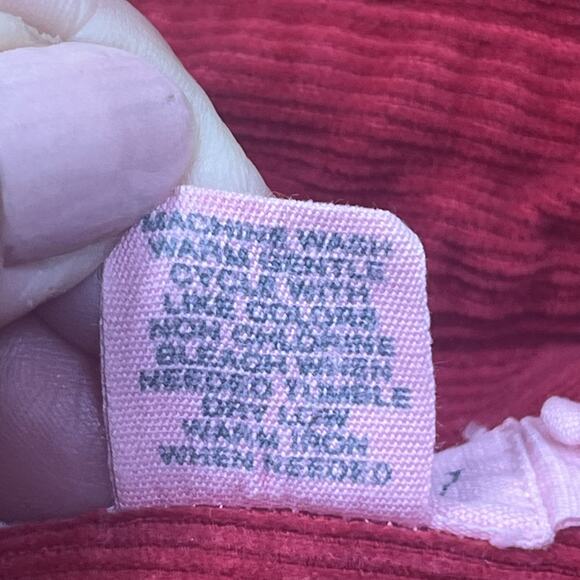 Vintage J. Crew Oarsman Corduroy Button Up Shirt Men's Large Red Y2K Preppy - Picture 8 of 13